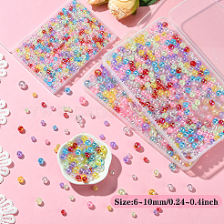 640шт 8 цвета прозрачные акриловые бусины&nbsp;MACR-YW0003-23A