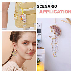 8 шт. 2-х цветные стеклянные бусины и подвески из смолы PALLOY-CA00039