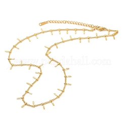 Ожерелья из нержавеющей стали 304 с кисточками и витой цепочкой для женщин NJEW-U029-01G