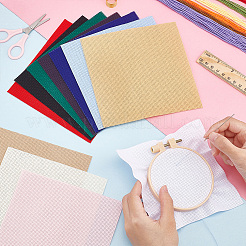 11 шт. 11-х цветные листы ткани для вышивки крестом 14ct DIY-BC0012-12