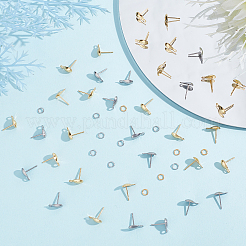 100 шт. 2 цвета фурнитура для сережек-гвоздиков из нержавеющей стали 304 STAS-CN0001-11