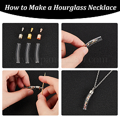 6 набор 3-цветных прозрачных стеклянных флаконов с подвеской&nbsp;GLAA-PH0002-31