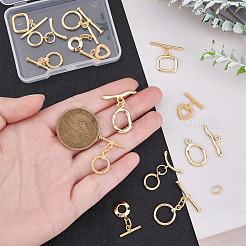 14 комплект 7-х стилевых латунных застежек-тоглов&nbsp;KK-PH0003-79