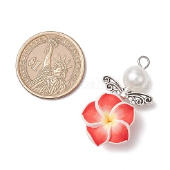 Подвески ручной работы из полимерной глины цветы плюмерия PALLOY-JF03933