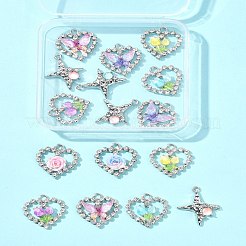 7 стиль подвески из платинового сплава стекла&nbsp;FIND-FS0003-71