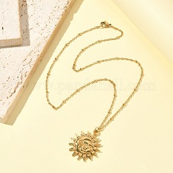 Ожерелье с подвеской из нержавеющей стали 304 с вакуумным покрытием PVD для девушек и женщин NJEW-JN04280-01