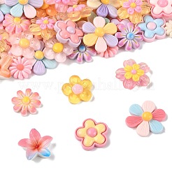 100 шт. 8 стиля полупрозрачных и непрозрачных кабошонов из смолы RESI-FS0002-32