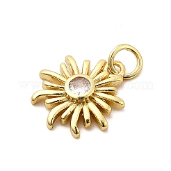 Солнце латунных микро проложить Цирконом подвески KK-C134-11G-07