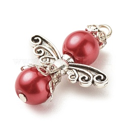 Кулоны из стекла с жемчугом и росписью для выпечки&nbsp;PALLOY-JF01576