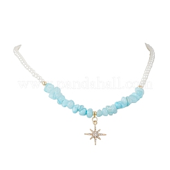 Подвеска в форме звезды из сплава со стразами NJEW-JN05696-02