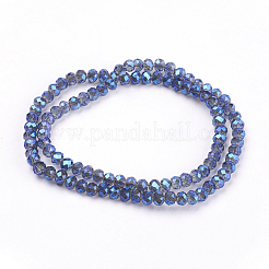 Стеклянные бусины с гальваническим покрытием &nbsp;EGLA-D020-6x4mm-M2