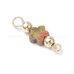 7 шт. 7 стиля подвески-коннекторы в виде натуральной яшмы с рисунком&nbsp;PALLOY-JF03787