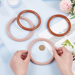 4 шт. 2 стильных пластиковых ручек для сумок с имитацией дерева&nbsp;FIND-WR0008-19