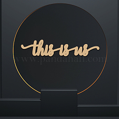 Слово это мы лазерная резка незавершенного украшения стены из липы WOOD-WH0113-102