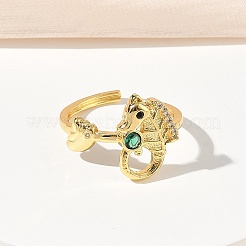 Кольца-манжеты с кубическим цирконием из нержавеющей стали 304 для женщин&nbsp;RJEW-Z122-02G-05