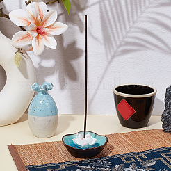 1 шт. подставка для благовоний из фарфора в форме лотоса&nbsp;AJEW-DJ0002-27