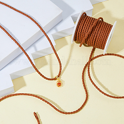 Круглый плетеный шнур из искусственной кожи LC-WH0012-03A-01