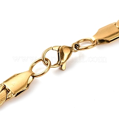 Ожерелья из витой цепочки из нержавеющей стали 304 для женщин&nbsp;LS-NJEW-G140-08A-G