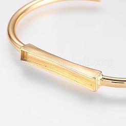 Латунь манжеты браслет материалы BJEW-K153-02C