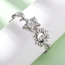 Латунь ссылка браслеты для женщин BJEW-H209-11P