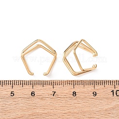 Серьги-каффы с тройным пентагоном из нержавеющей стали 304&nbsp;EJEW-K268-88G