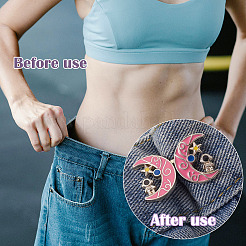 4 пара двухцветных эмалевых утяжек для талии из платинового сплава&nbsp;AJEW-TA0002-66