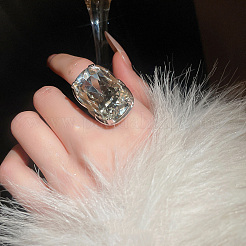 Браслет-манжета из латуни с кристаллами и стразами&nbsp;FS-WG214C1-01