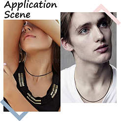 10 шт. 3 мм круглые плетеные кожаные шнуры&nbsp;NCOR-CL0001-01B