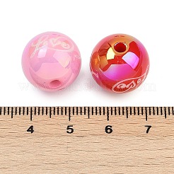 Непрозрачные акриловые бусины с УФ-покрытием PACR-P005-05