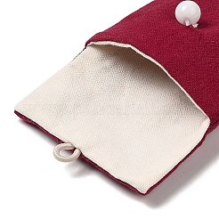 Сумки из мешковины с пуговицами AJEW-Z015-02D