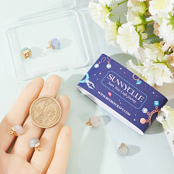 8 шт. 4 стиля гальванизированных натуральных розового кварца&nbsp;G-SC0003-05