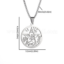 Подвеска в виде пентаграммы из сплава колдовства 201 из нержавеющей стали&nbsp;FS-WGE54F1-01