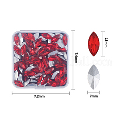 Заостренные заднее стекло горный хрусталь кабошоны RGLA-OC0001-08E