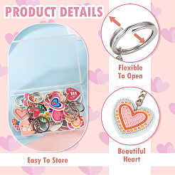 18 шт. 18 стиля брелок из ПВХ ко Дню святого Валентина&nbsp;KEYC-TA0001-56