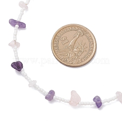 Женские ожерелья с натуральным аметистом&nbsp;NJEW-JN05603-03