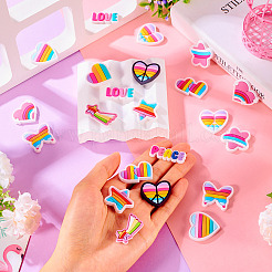 24 шт. 12 стиля радужных ПВХ-кабошонов&nbsp;FIND-TA0005-48