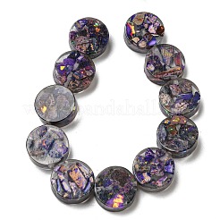 Окрашенная натуральная императорская яшма с нитями смоляных бусин G-G083-E02-01