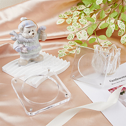 2 комплект 2 стильных прозрачных квадратных акриловых магнитных держателей для монет ODIS-FH0001-15