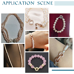 4 комплект 2-х цветных латунных застежек с прозрачными кубическими цирконами и паве KK-PH0005-46