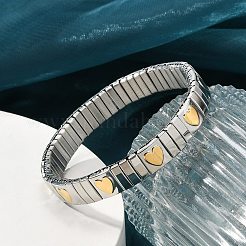 Растягивающиеся браслеты из нержавеющей стали 304&nbsp;BJEW-U015-03G-01