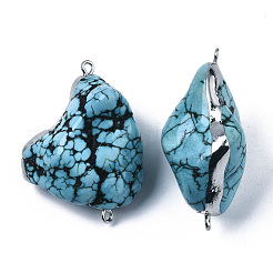 Соединители звеньев синтетической бирюзы&nbsp;G-N0326-021