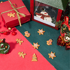 48 шт. 4 стиля новогодних пластиковых кабошонов FIND-SC0011-29