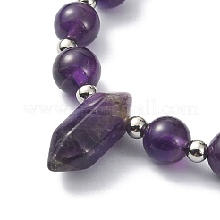 Браслеты из смешанных натуральных драгоценных камней BJEW-JB09540