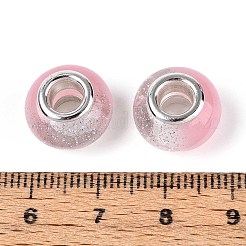 Прозрачные европейские бусины-рондель из смолы RESI-N044-02F