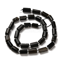 Естественный золотистый отлив обсидиан бисер пряди G-K245-I19-01