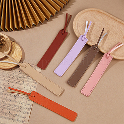 12 шт. 6-х цветная закладка из искусственной кожи AJEW-FH0006-23