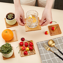 Ahademaker 6 шт. 3 стильные бамбуковые блюдца для суккулентных горшков AJEW-GA0005-39