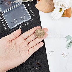 12 шт. 2 цвета латунные крючки для серег&nbsp;FIND-BBC0002-68