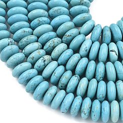 Нити окрашенных бусин из натурального магнезита&nbsp;G-B173-A01-02