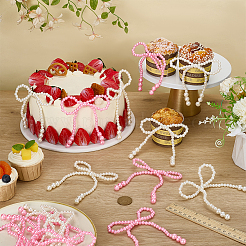 16 шт. 2-цветные акриловые аксессуары в виде бантов из искусственного жемчуга&nbsp;DIY-FG0008-64